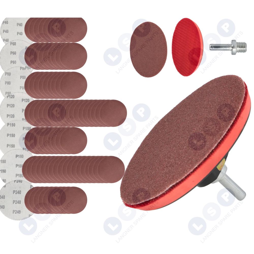 Kotúč brúsneho papiera na suchý zips 125mm + kotúč P40 - P240 súprava